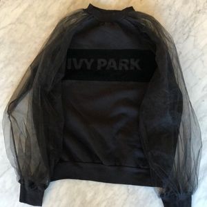 IVY PARK mesh sleeve sweatshirt